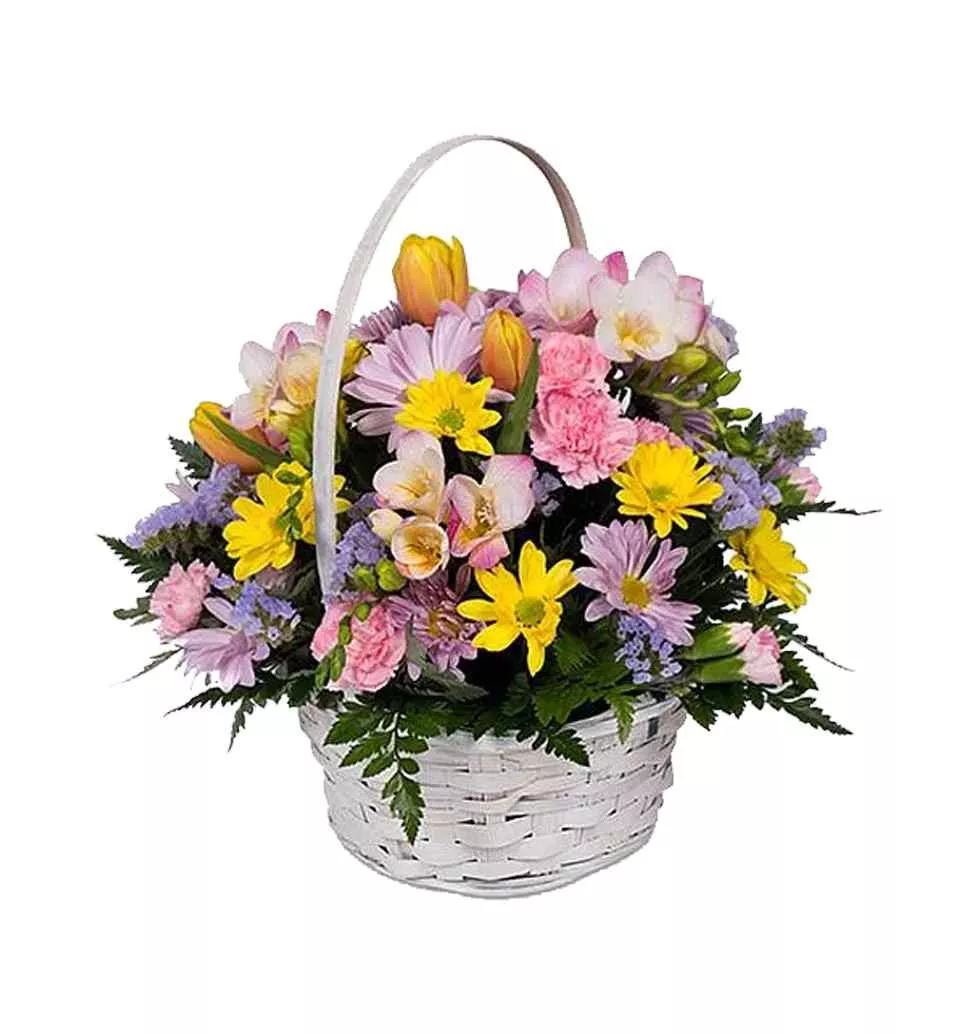 Dazzling Seasonal Flower Basket