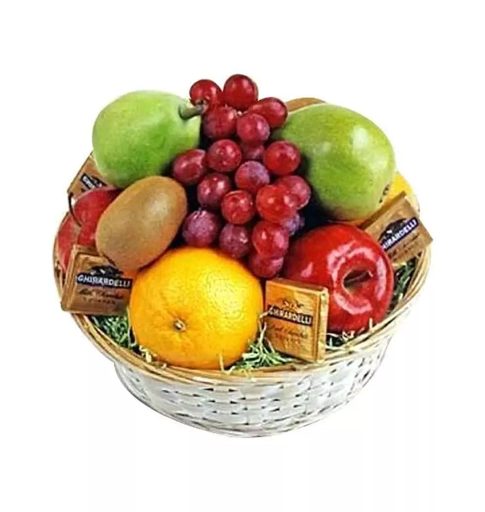 Exquisite Fruit-Chocolates Basket