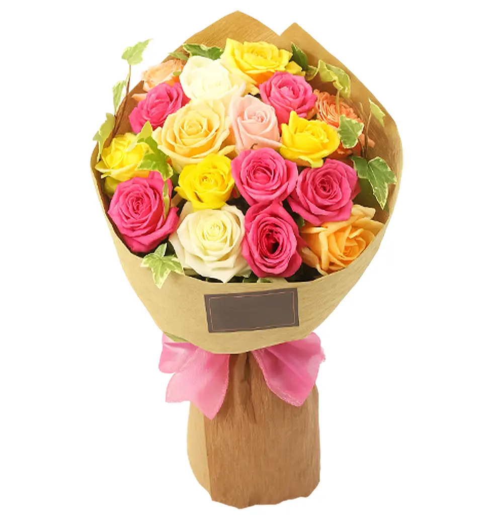 Radiant Round Roses Bouquet Surprise