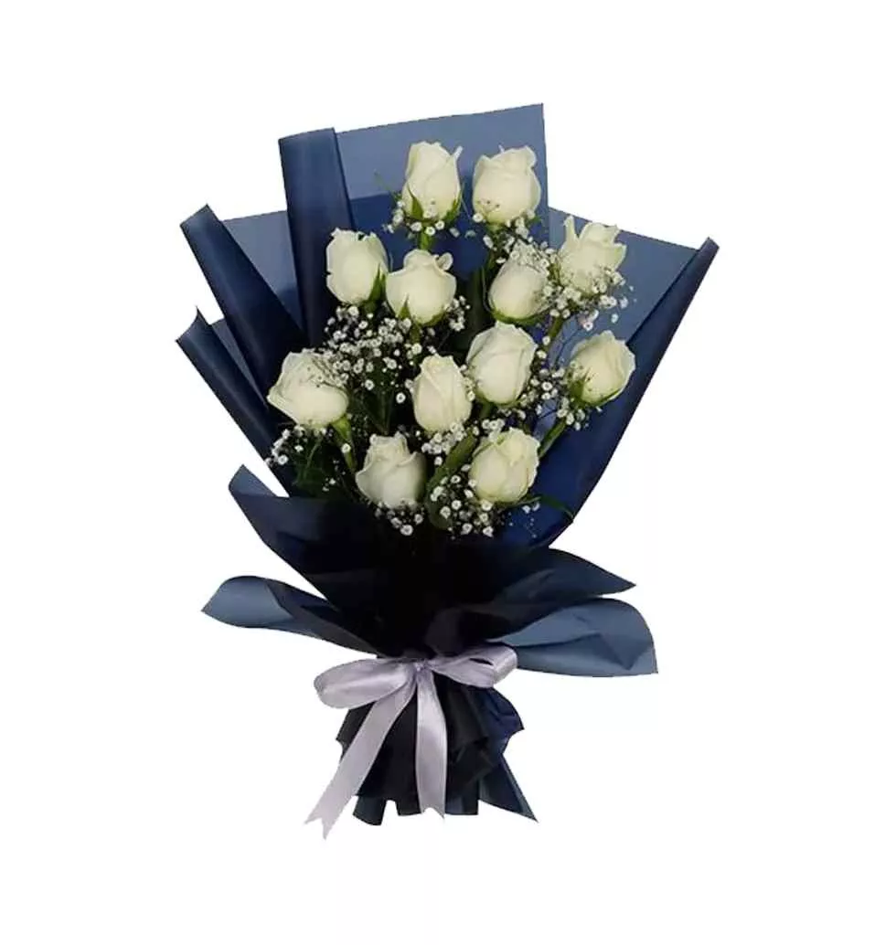 Beautiful White Roses Bouquet