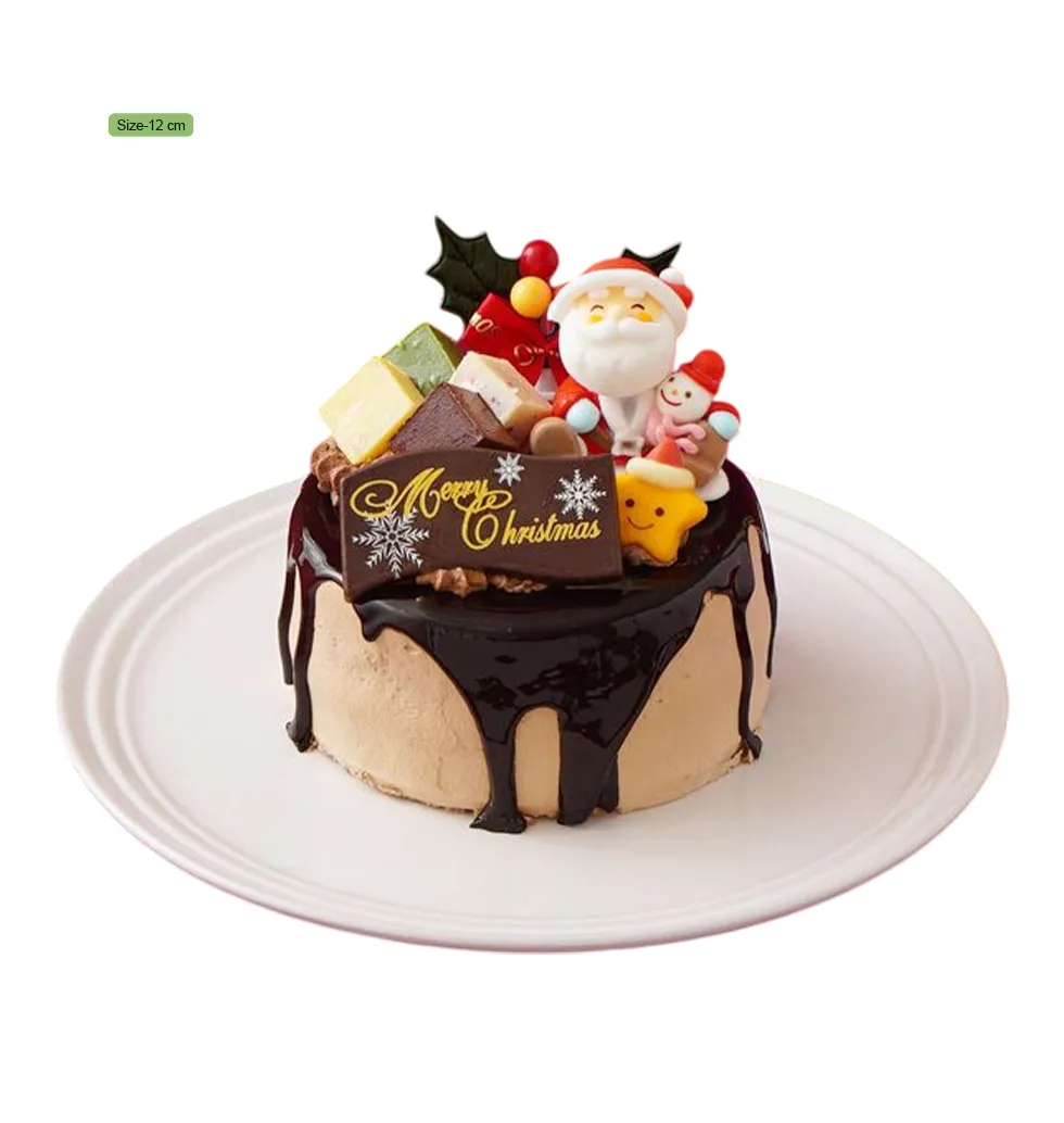 Luscious Christmas Drip Chocolate Cake